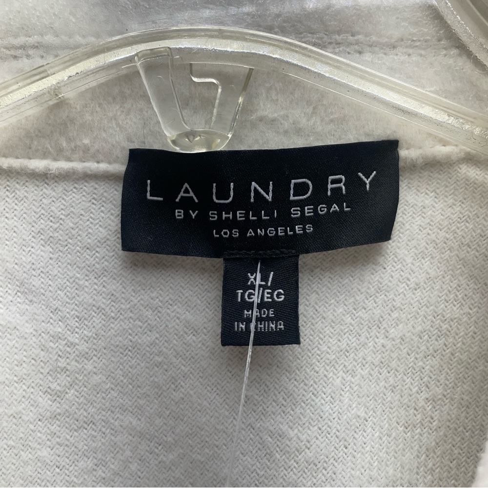 NWT Laundry By Shelli Segal Cream Snap Button Jacket Sz XL - Picture 4 of 10